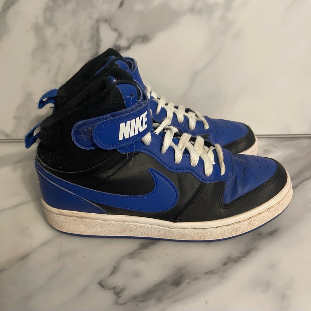 Nike Court Borough Mid 2 DM8872-001 Blue Basketball Shoes Boys Size 5Y